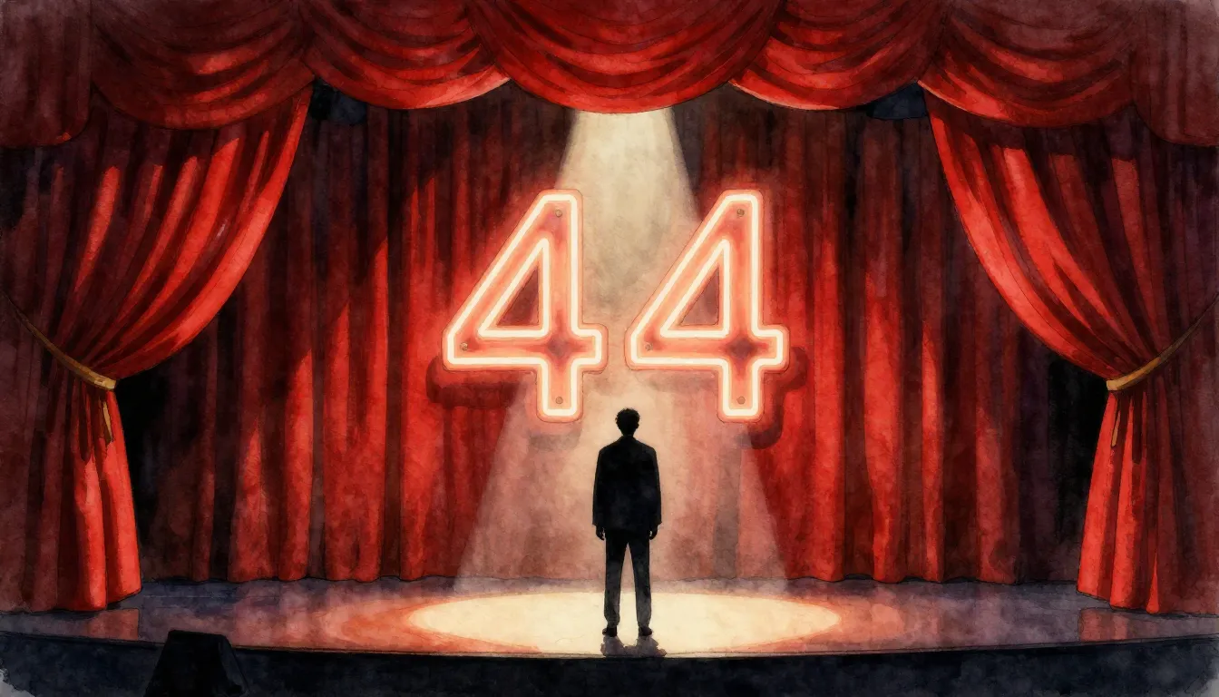 Watercolor style. A theatrical stage with red velvet curtain...