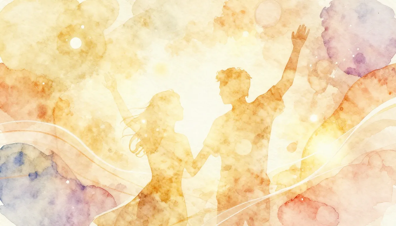 Vibrant watercolor style. A warm, inviting ballad cover. Foc...