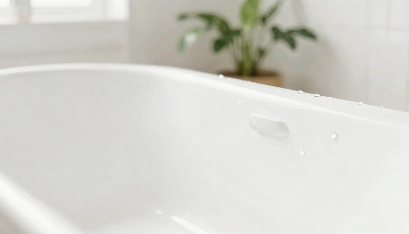 Watercolor style. A close-up shot of a pristine, glossy whit...