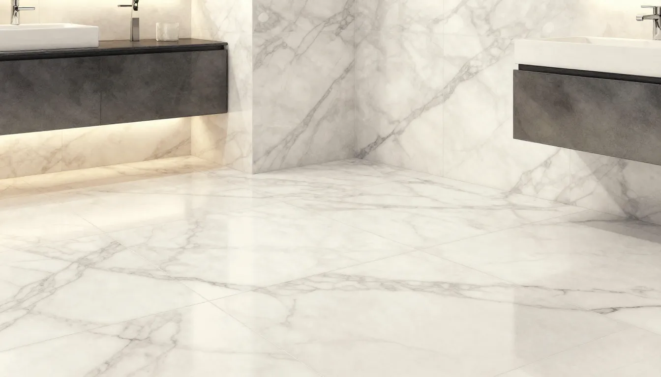 Watercolor style. Modern minimalist bathroom interior with p...