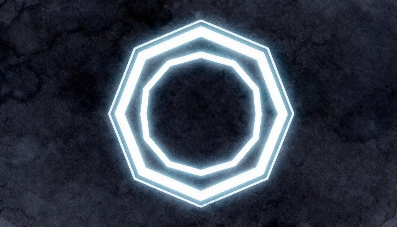 Watercolor style. Abstract digital art of a futuristic emble...