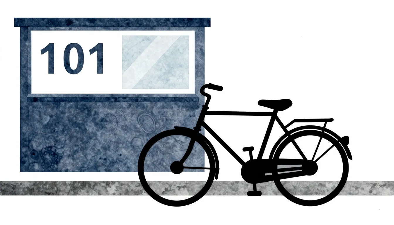 Watercolor style. Minimalist silhouette of a bicycle lying o...