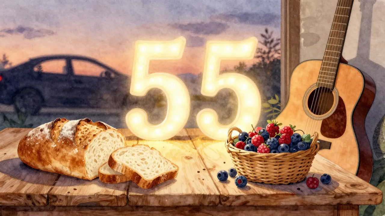 Watercolor style. A cozy rustic table with a loaf of white b...