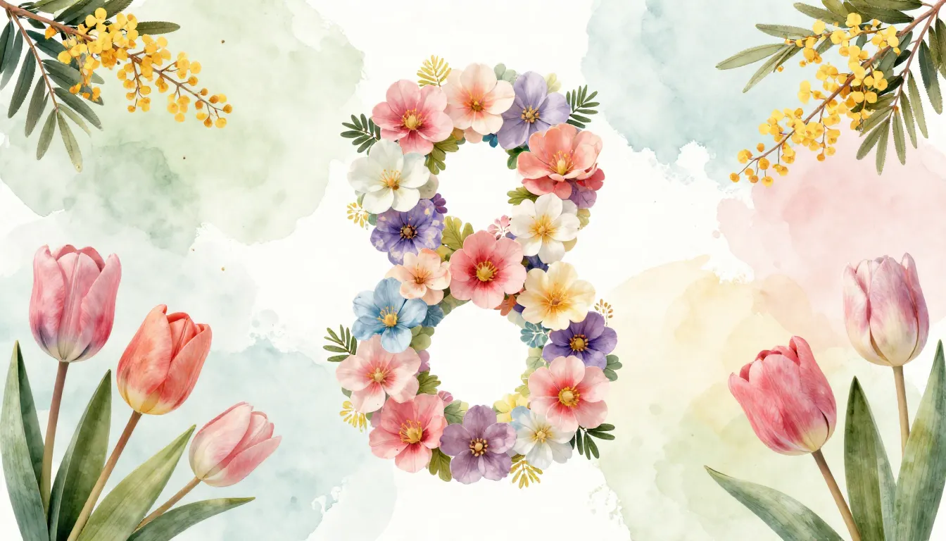 Watercolor style. Abstract spring background with blooming t...