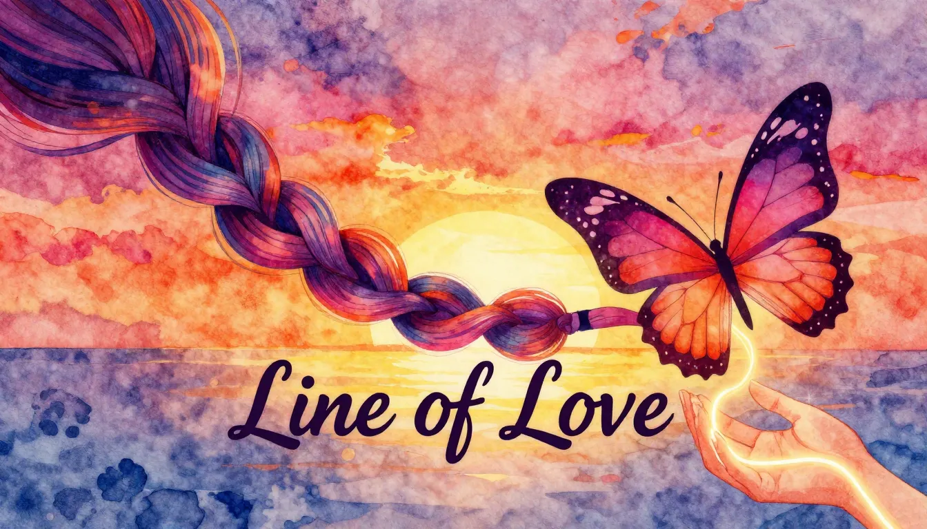 Vibrant watercolor style. Vibrant pop art album cover, "Line...