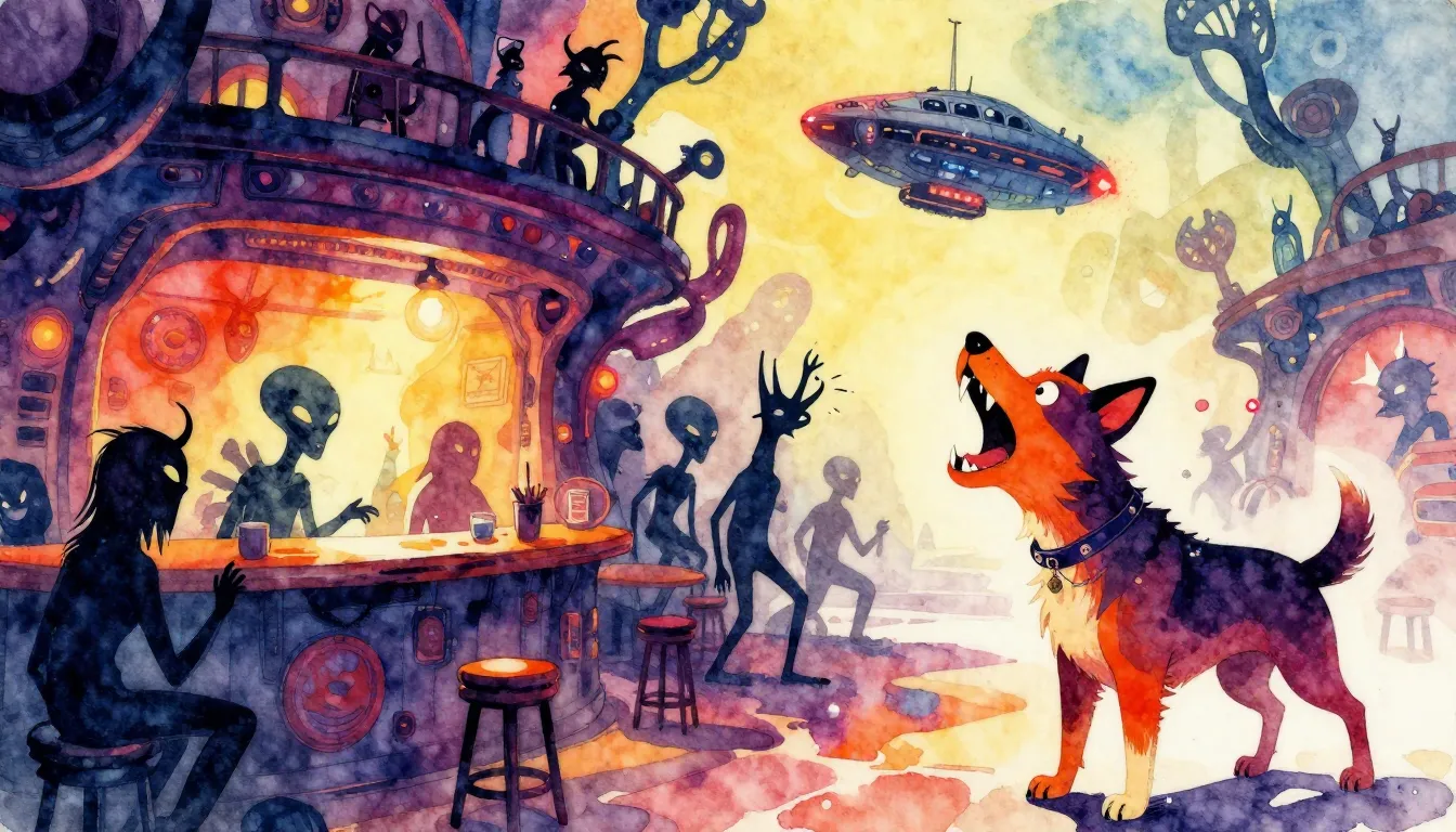 Vibrant watercolor style. Punk album cover. A vibrant, chaot...