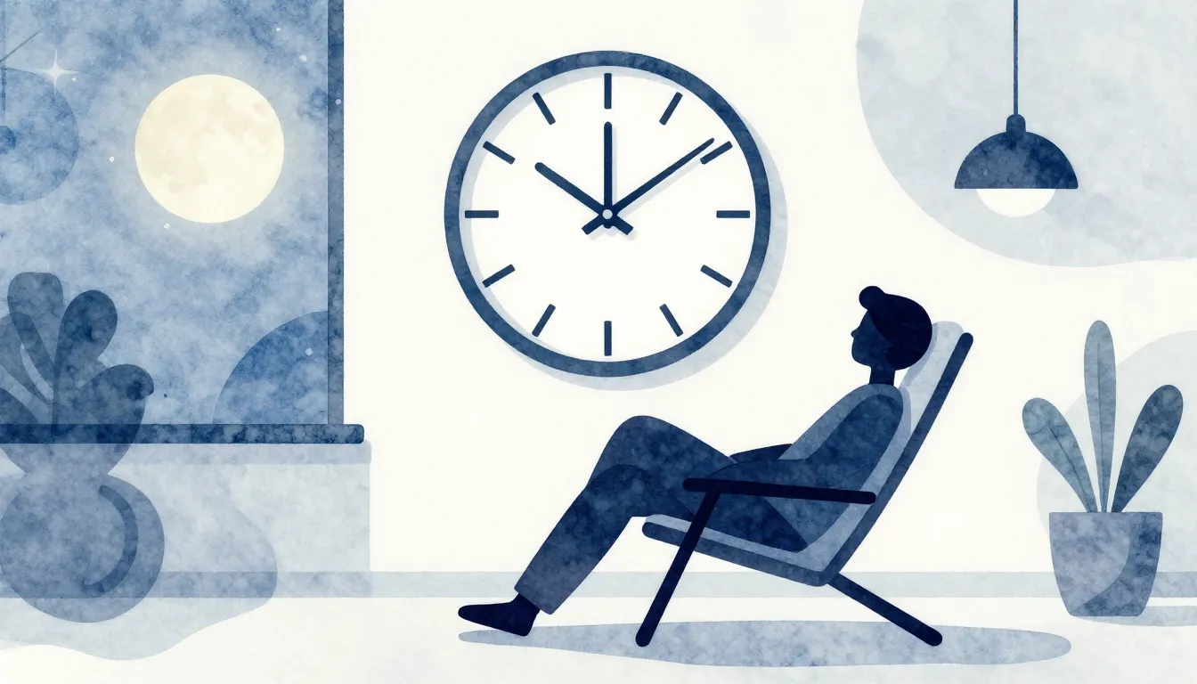 Watercolor style. Stylized silhouette of a person resting in...