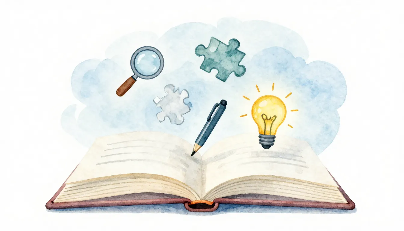 Watercolor style. A stylized open book with a digital glow. ...