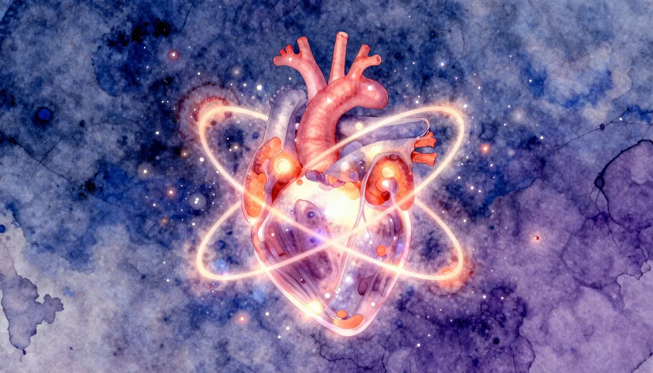 Vibrant watercolor style. Ambient electronic album cover. Gl...