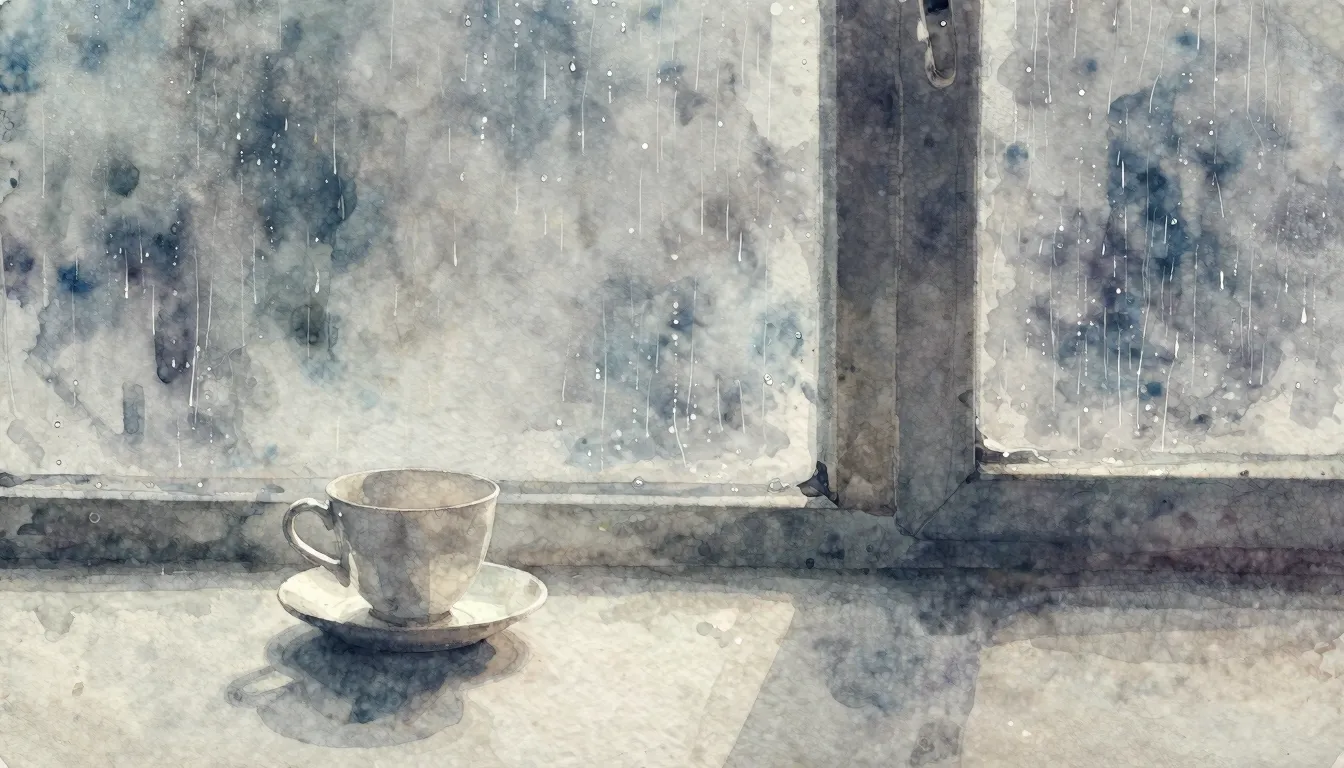 Vibrant watercolor style. Album cover for a ballad about lon...