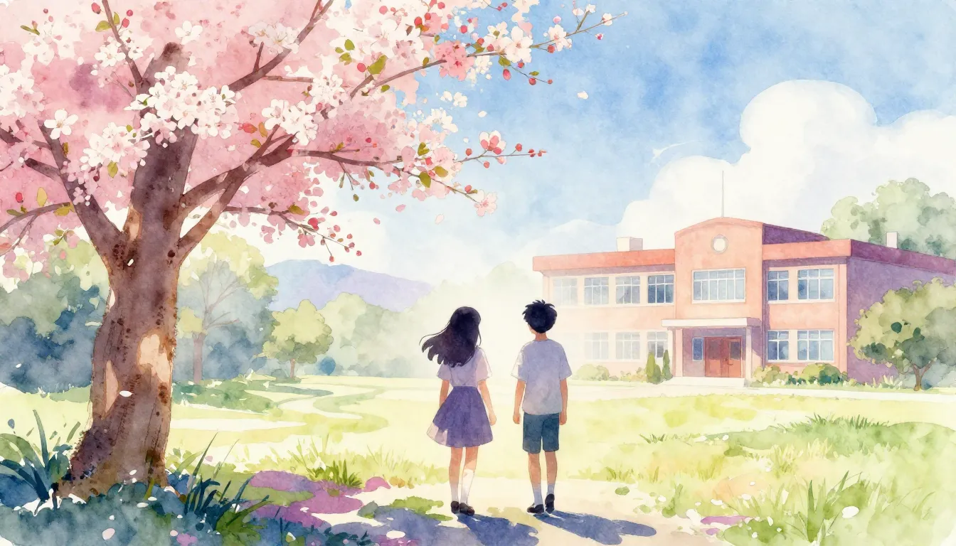 Vibrant watercolor style. "Album cover for a pop song about ...