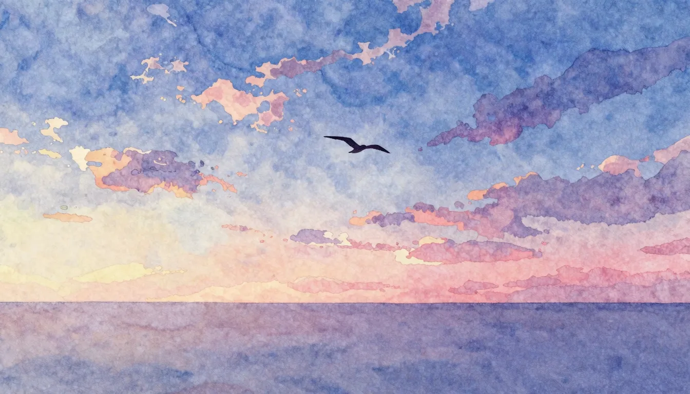 Vibrant watercolor style. Rock opera album cover. A vast, se...