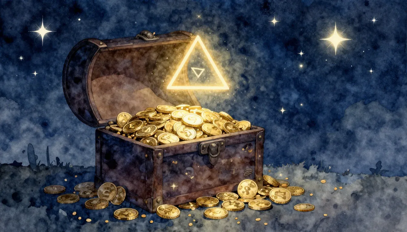 Watercolor style. A mystical night sky filled with stars, a ...