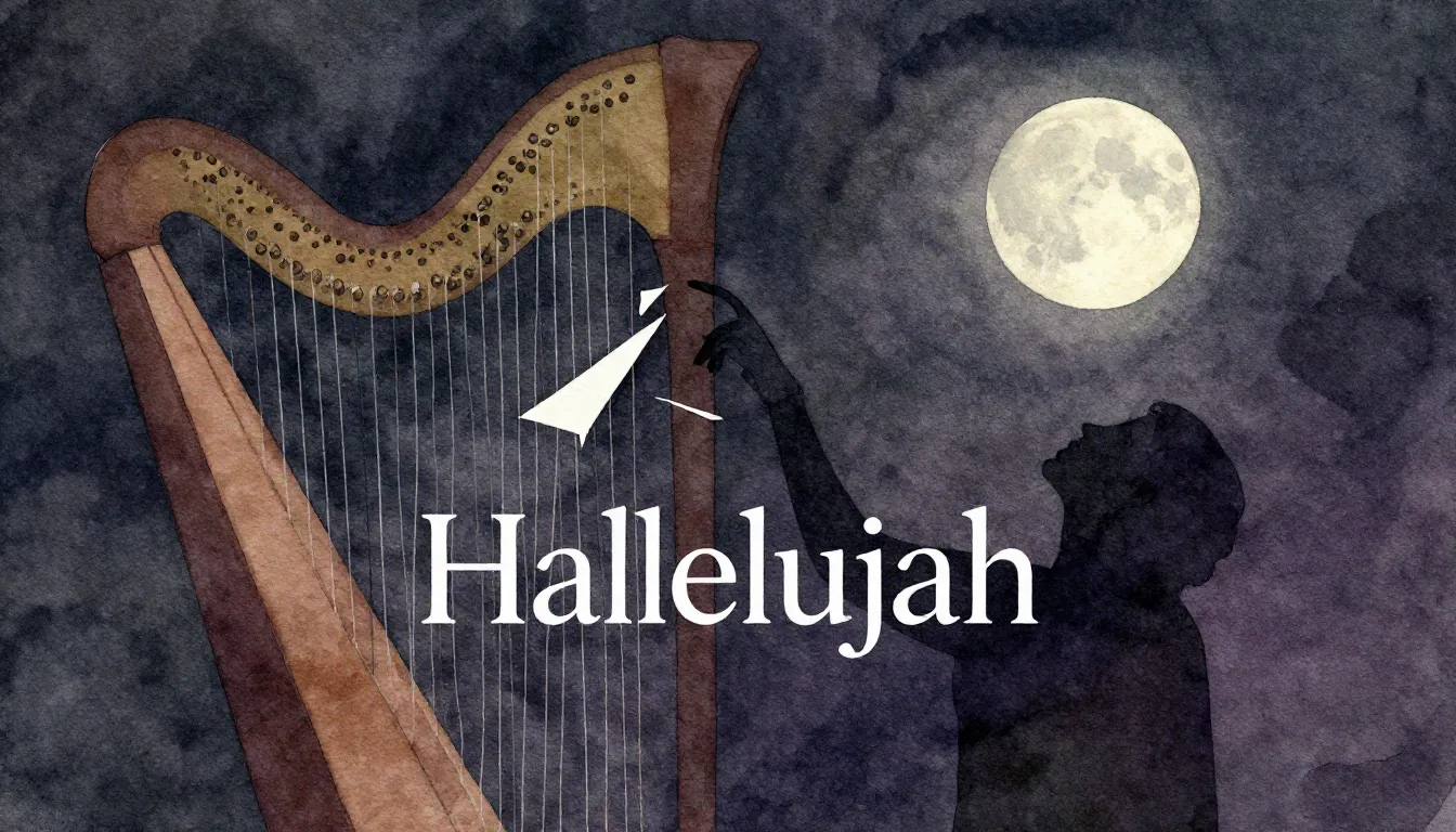 Vibrant watercolor style. A minimalist album cover for "Hall...