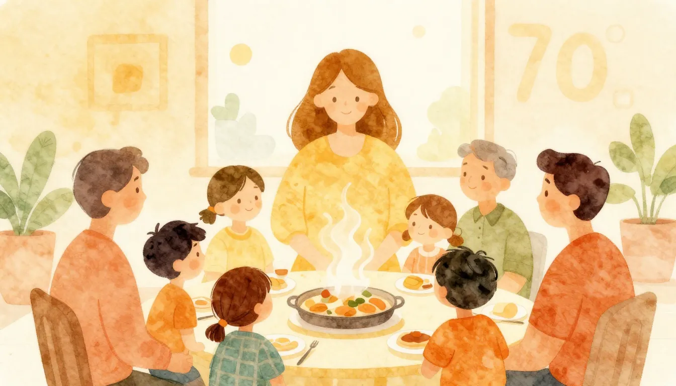 Vibrant watercolor style. A warm, heartfelt illustration for...