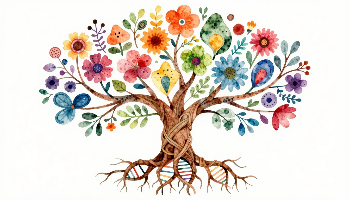 Watercolor style. A stylized illustration of a beautiful, in...