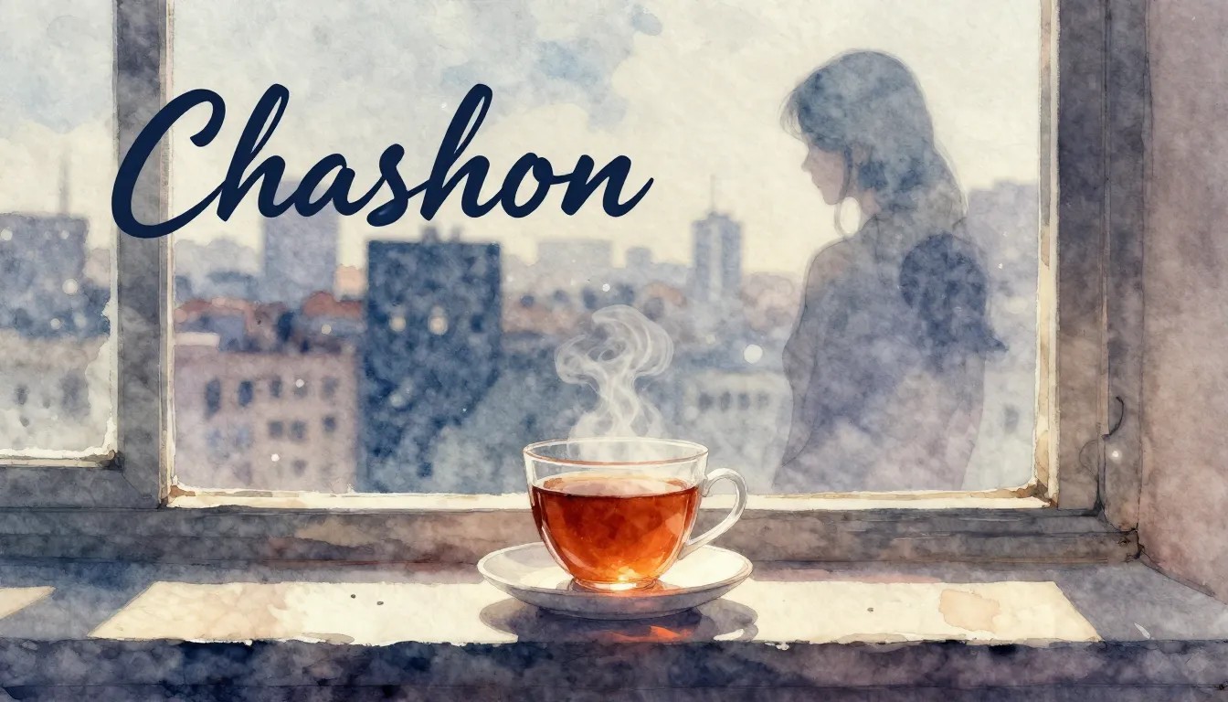 Vibrant watercolor style. Chanson song cover. Melancholic mo...