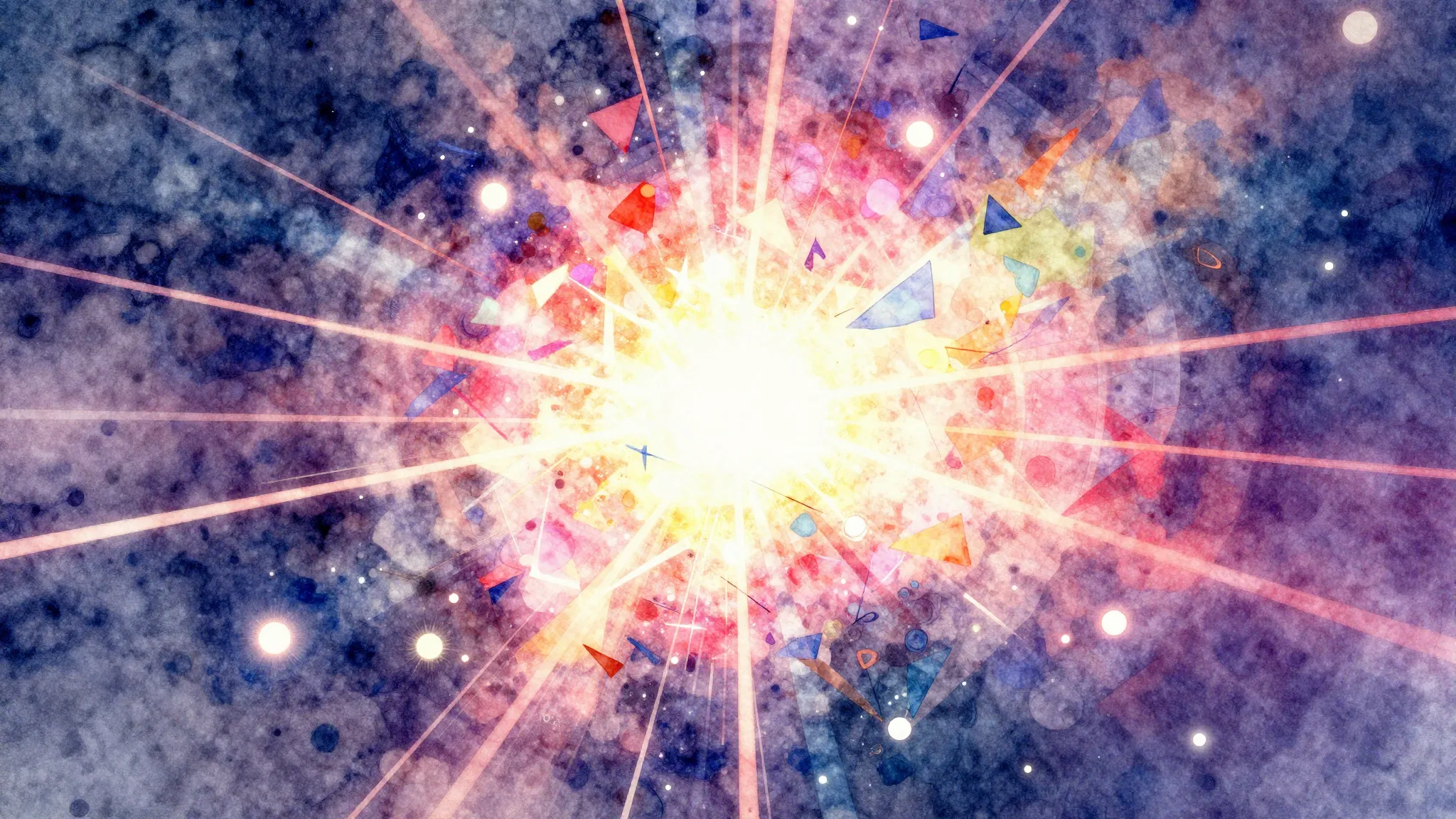 Vibrant watercolor style. Vibrant EDM album cover, abstract,...