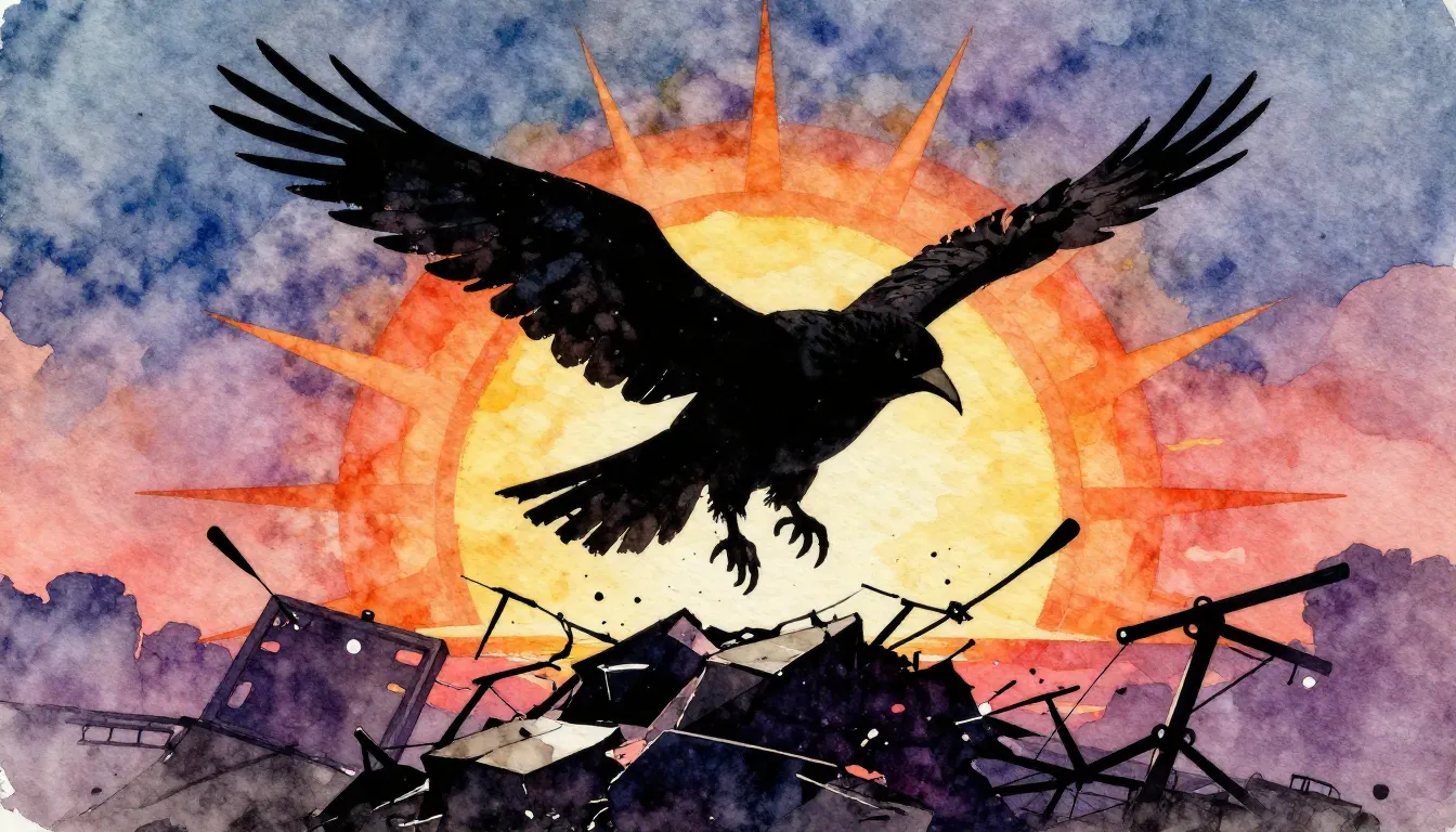 Vibrant watercolor style. Punk rock album cover. Dynamic, re...