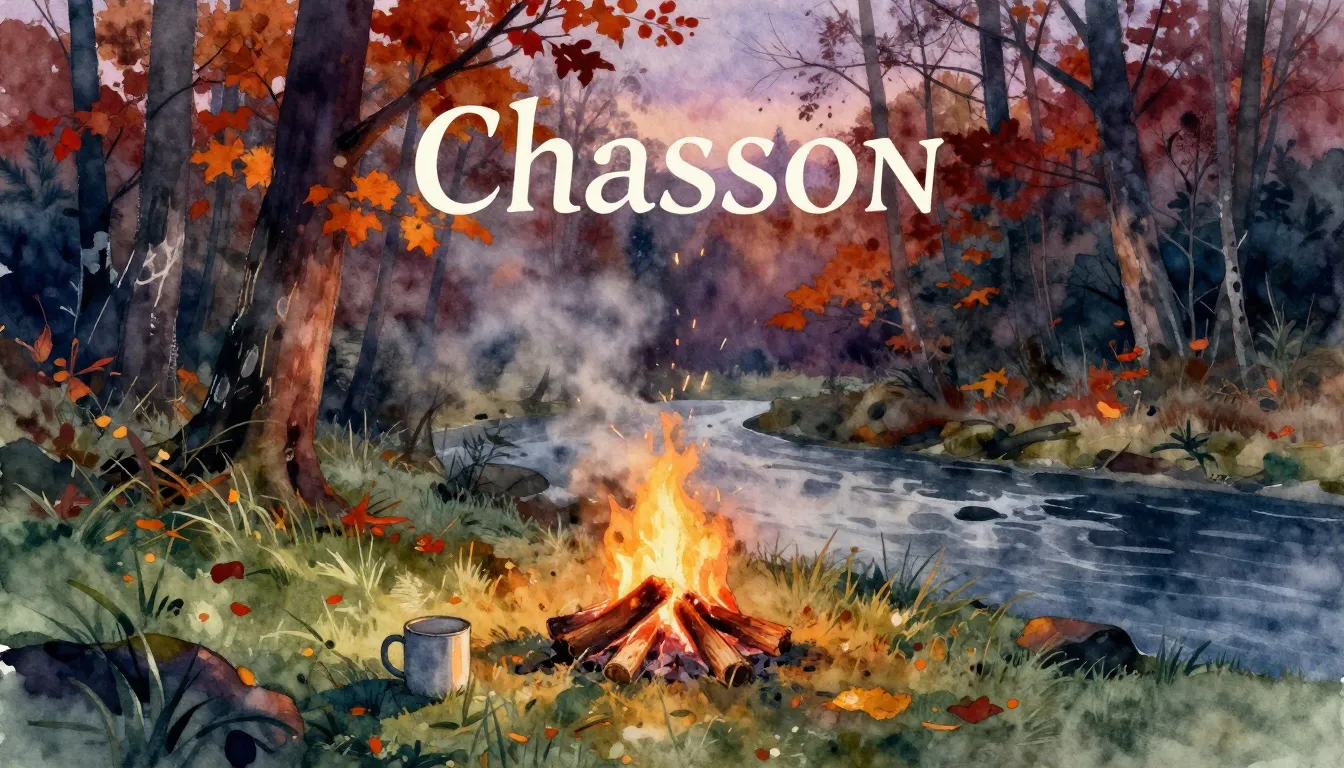 Vibrant watercolor style. Chanson album cover: Autumn forest...