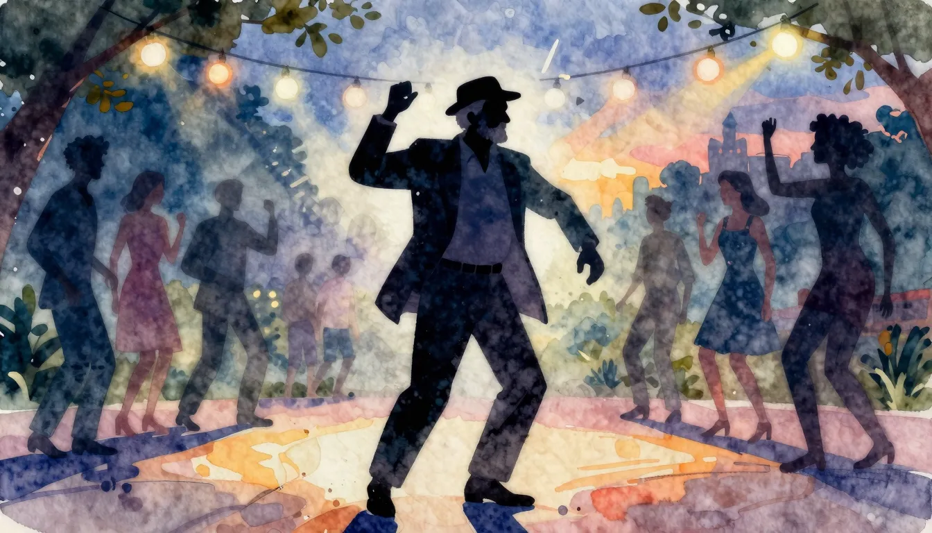 Watercolor style. An elderly silhouette of a man in a cap an...