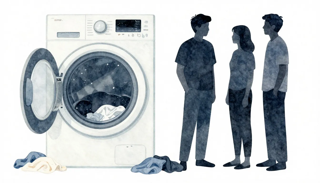 Watercolor style. Silhouette of two male friends standing ne...