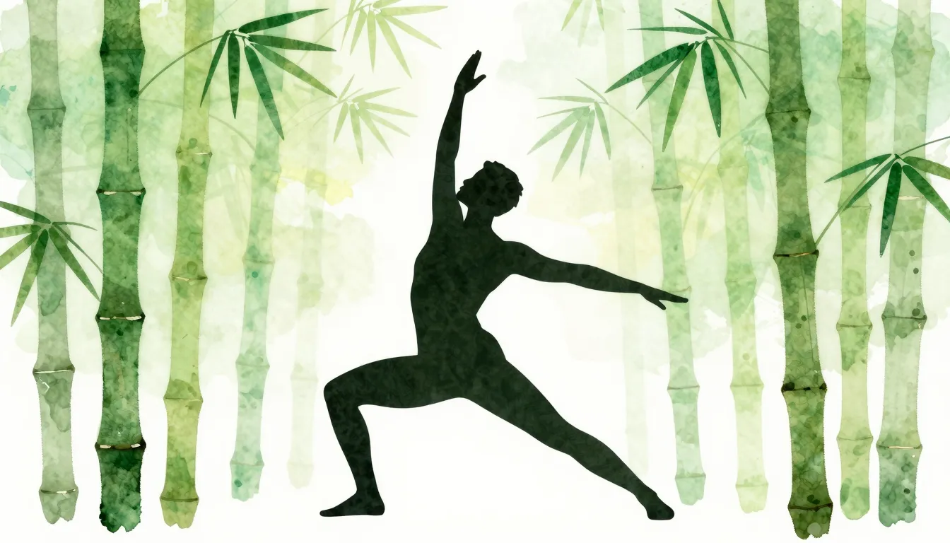 Watercolor style. A minimalist silhouette of a flexible pers...