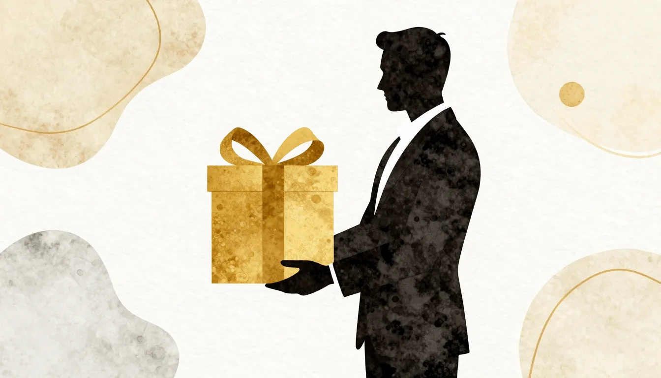 Watercolor style. Minimalist silhouette of a man in a classi...
