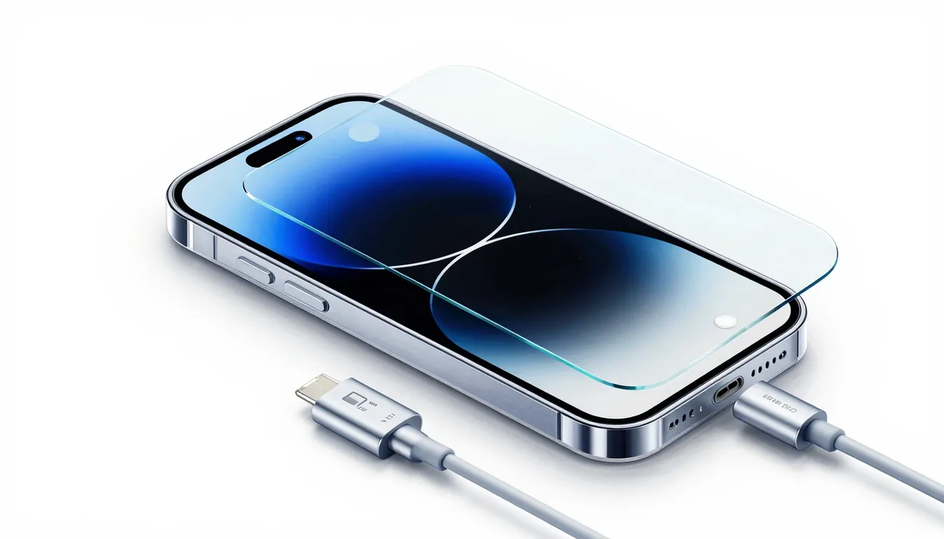 Watercolor style. A stylish 3D render of a modern smartphone...