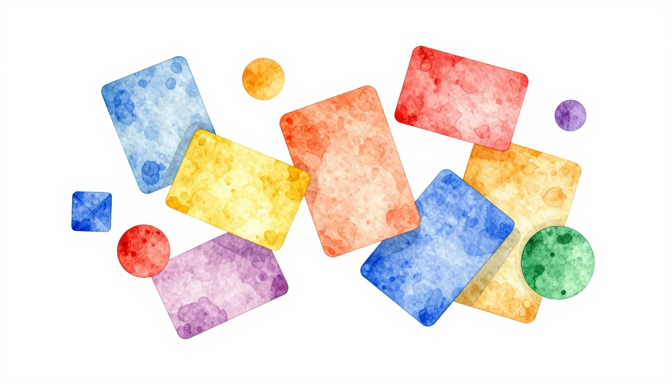 Watercolor style. Abstract composition of colorful rectangul...