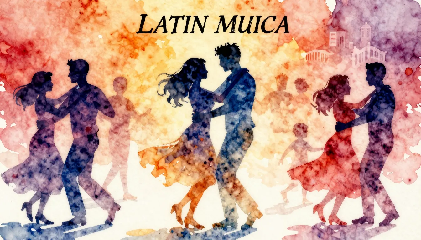 Vibrant watercolor style. Latin music album cover, vibrant, ...