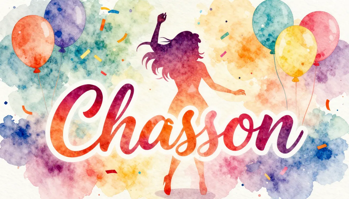 Vibrant watercolor style. Chanson song cover. Festive, joyfu...