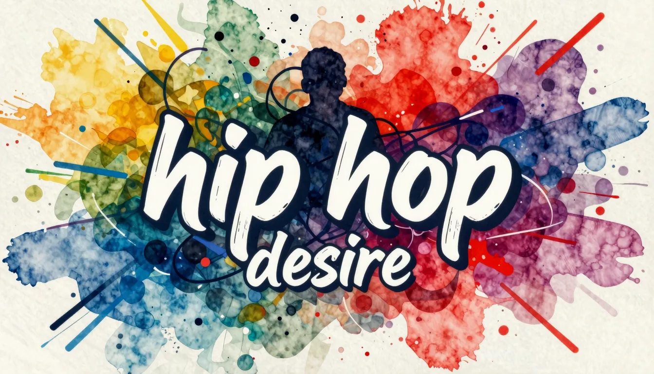 Vibrant watercolor style. Rap album cover. Dynamic, vibrant,...