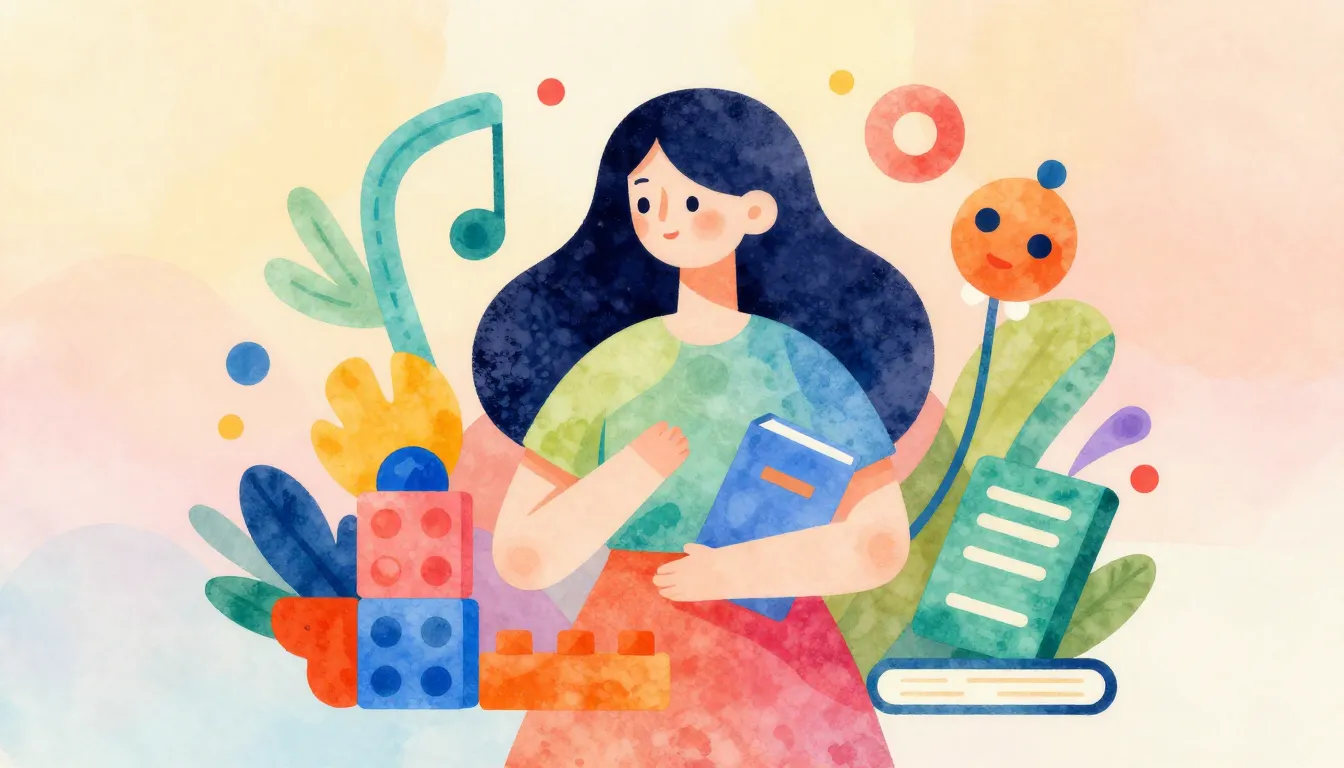 Vibrant watercolor style. A vibrant, whimsical illustration ...