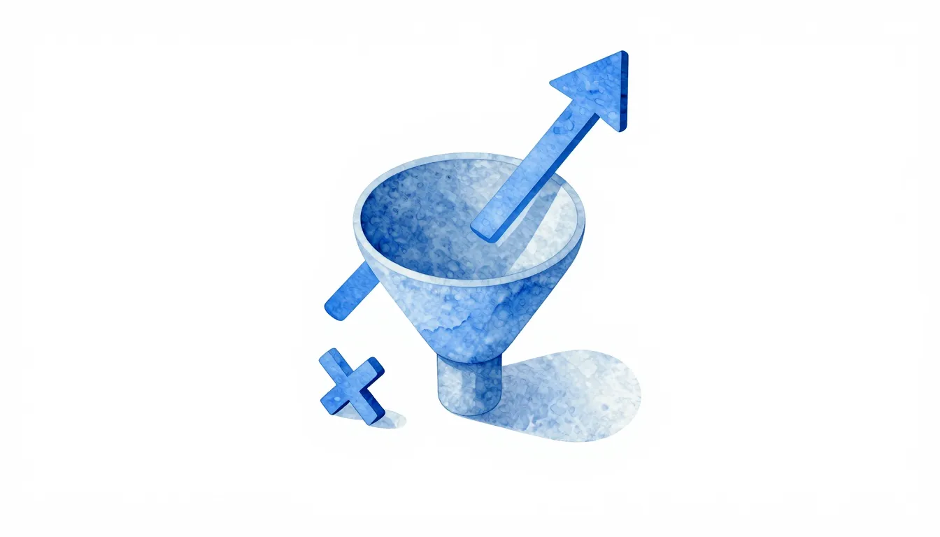 Watercolor style. Minimalist 3D isometric chart showing a bl...