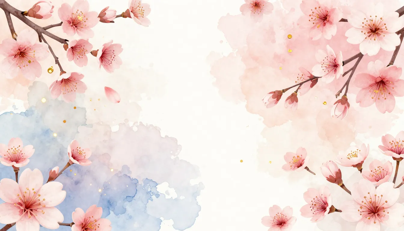 Watercolor style. Abstract spring background with blooming c...