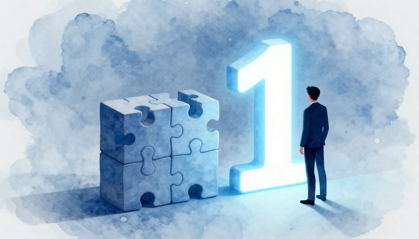 Watercolor style. A conceptual 3D illustration of a puzzle b...