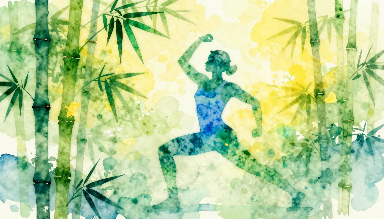 Vibrant watercolor style. Fitness, health, and longevity. A ...