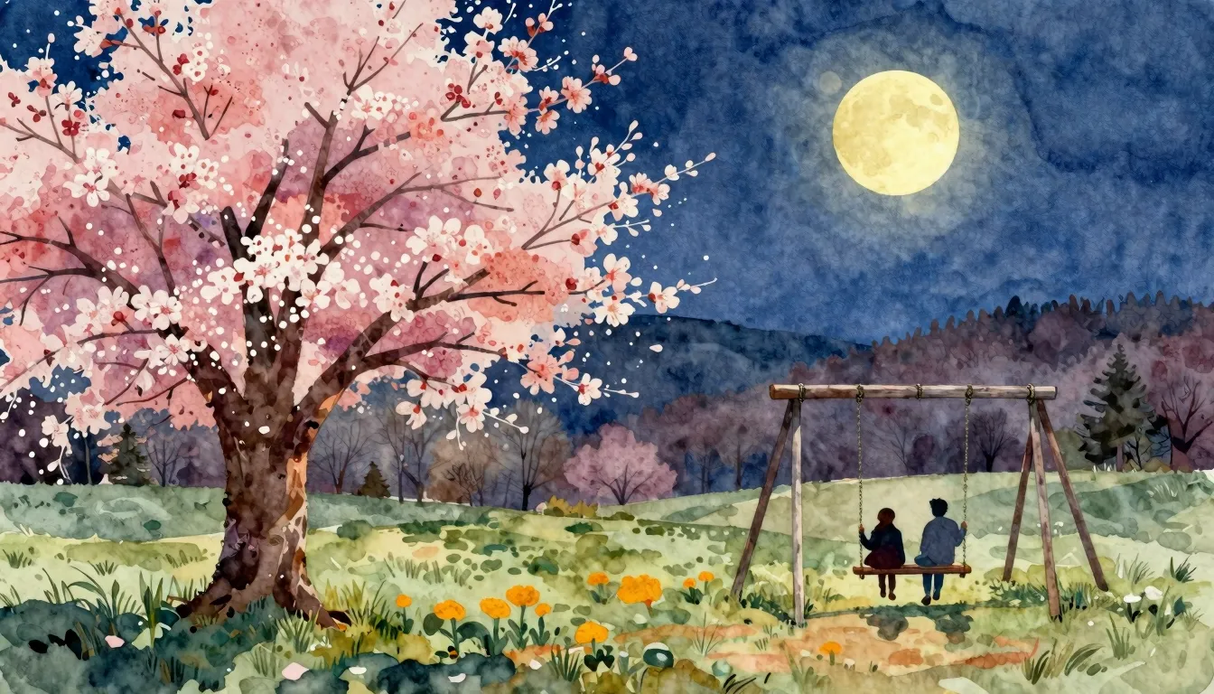 Vibrant watercolor style. Appalachian country album cover: n...