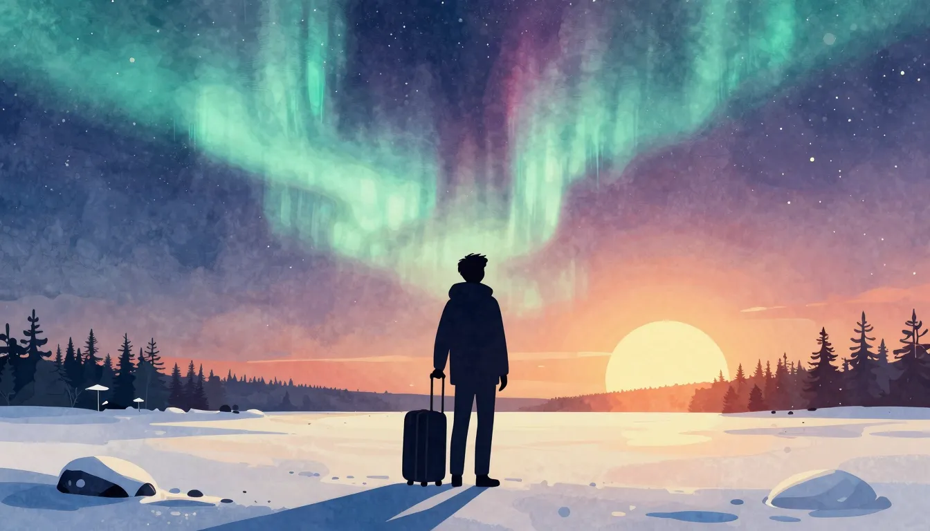 Watercolor style. A minimalist silhouette of a person with a...