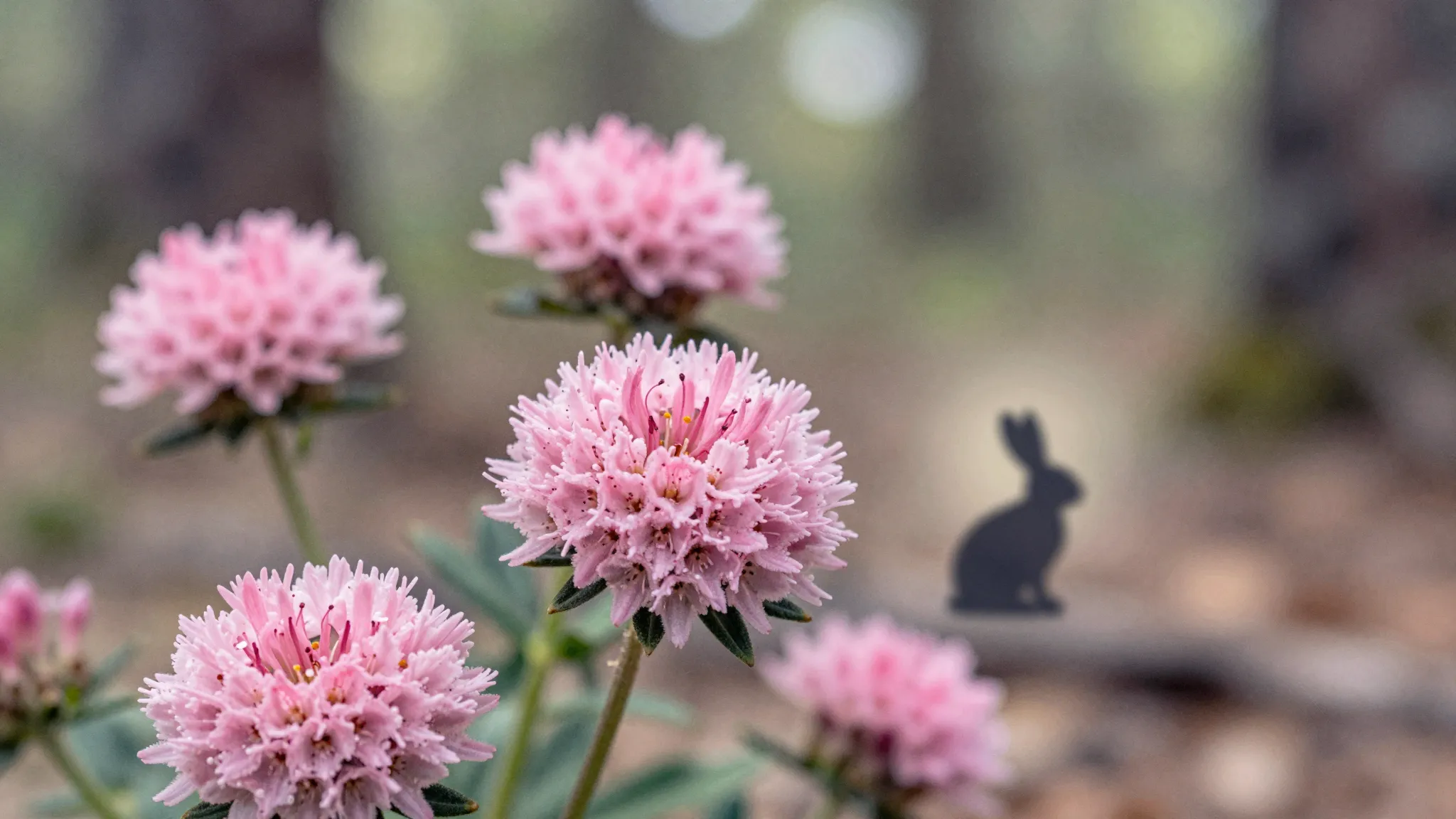 Watercolor style. Macro shot of Antennaria dioica flowers, s...