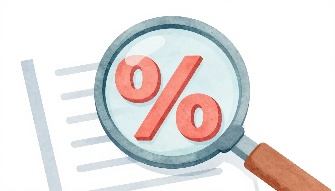 Watercolor style. A magnifying glass focusing on a large 3D ...