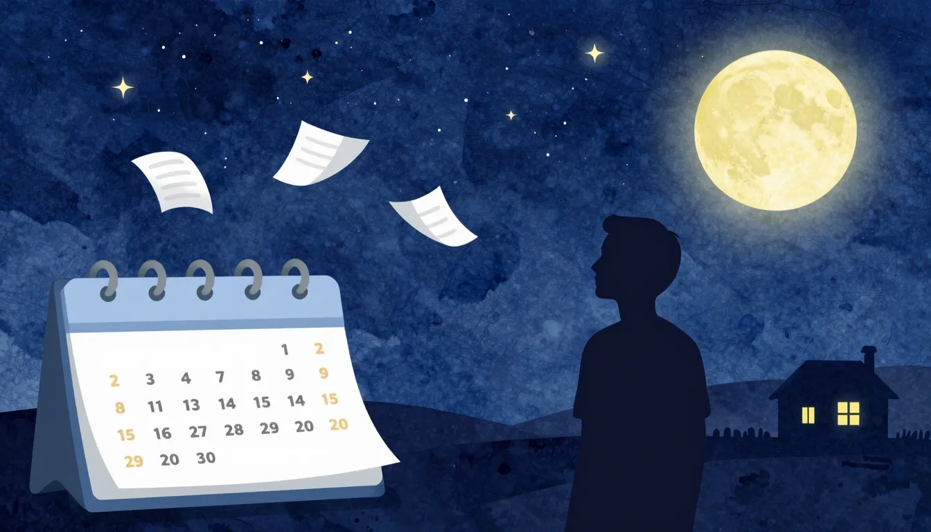 Watercolor style. A silhouette of a man looking at a starry ...