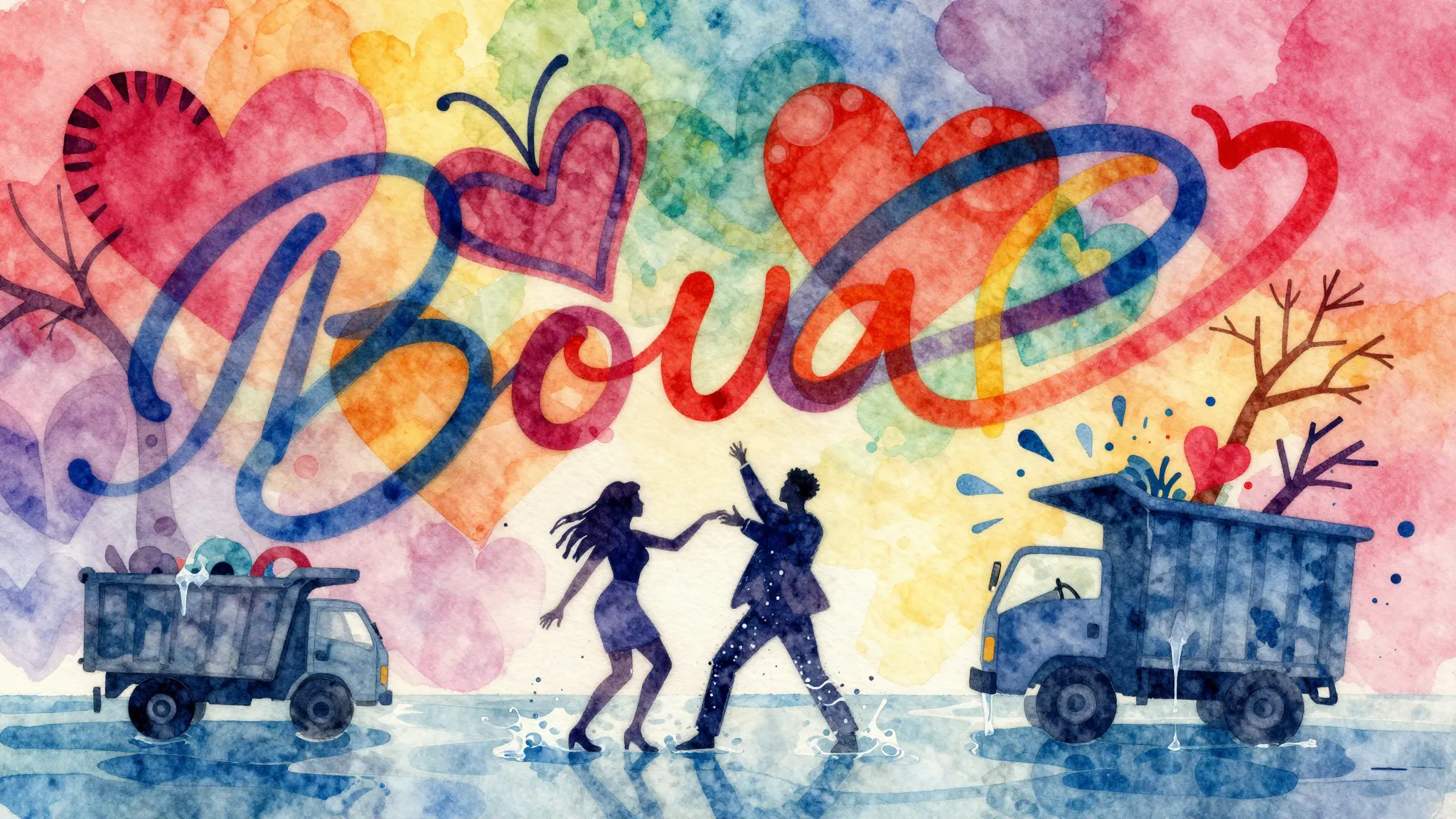 Vibrant watercolor style. Boom Bap Rap album cover. Abstract...