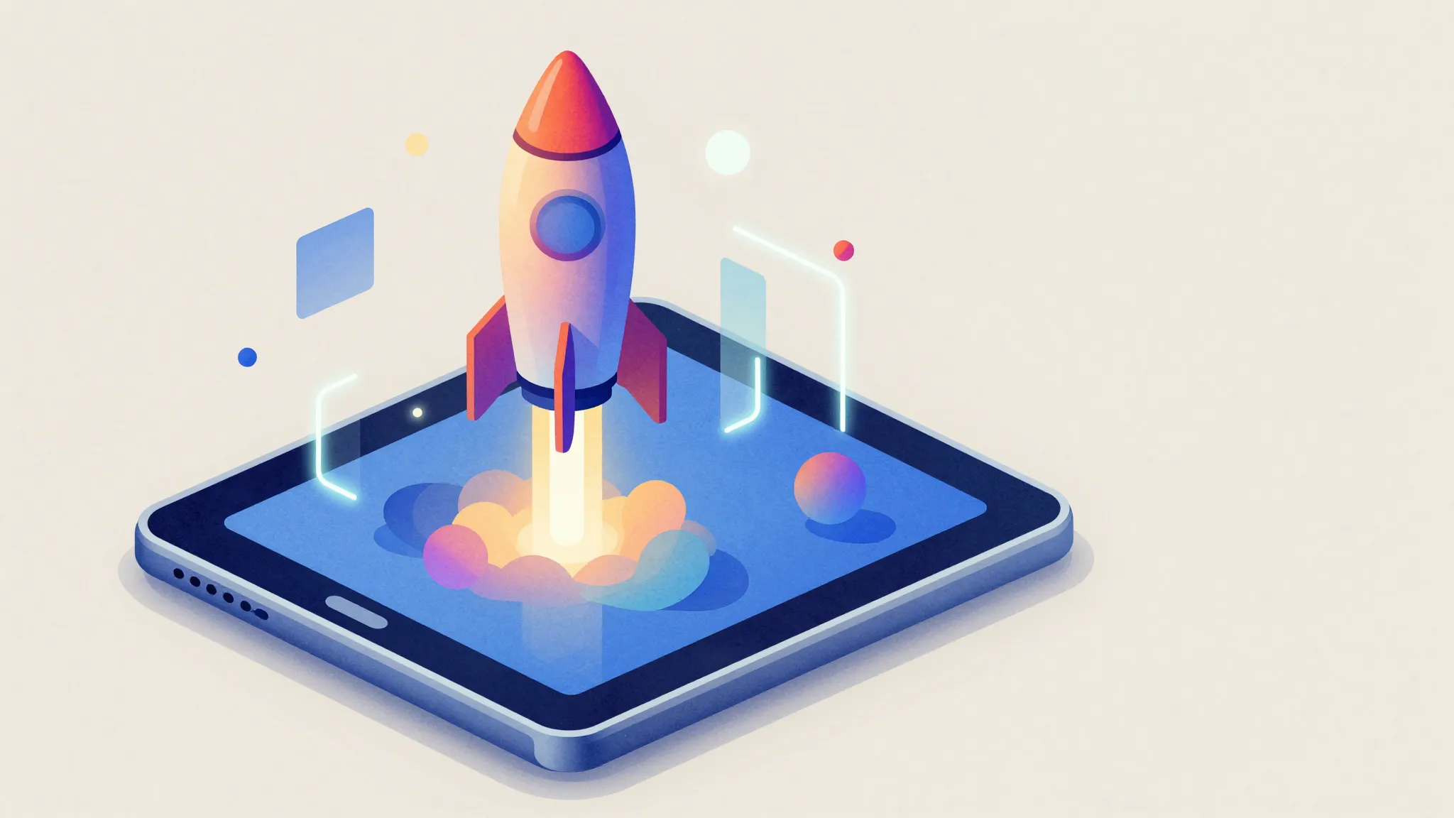 Watercolor style. Abstract 3D isometric illustration of a ro...