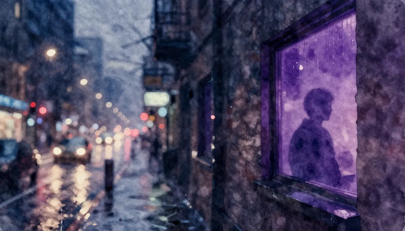 Vibrant watercolor style. Urban Phonk album cover. Dark, moo...