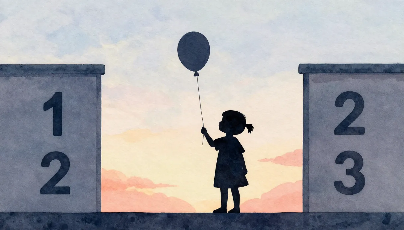 Watercolor style. Silhouette of a small child holding a sing...