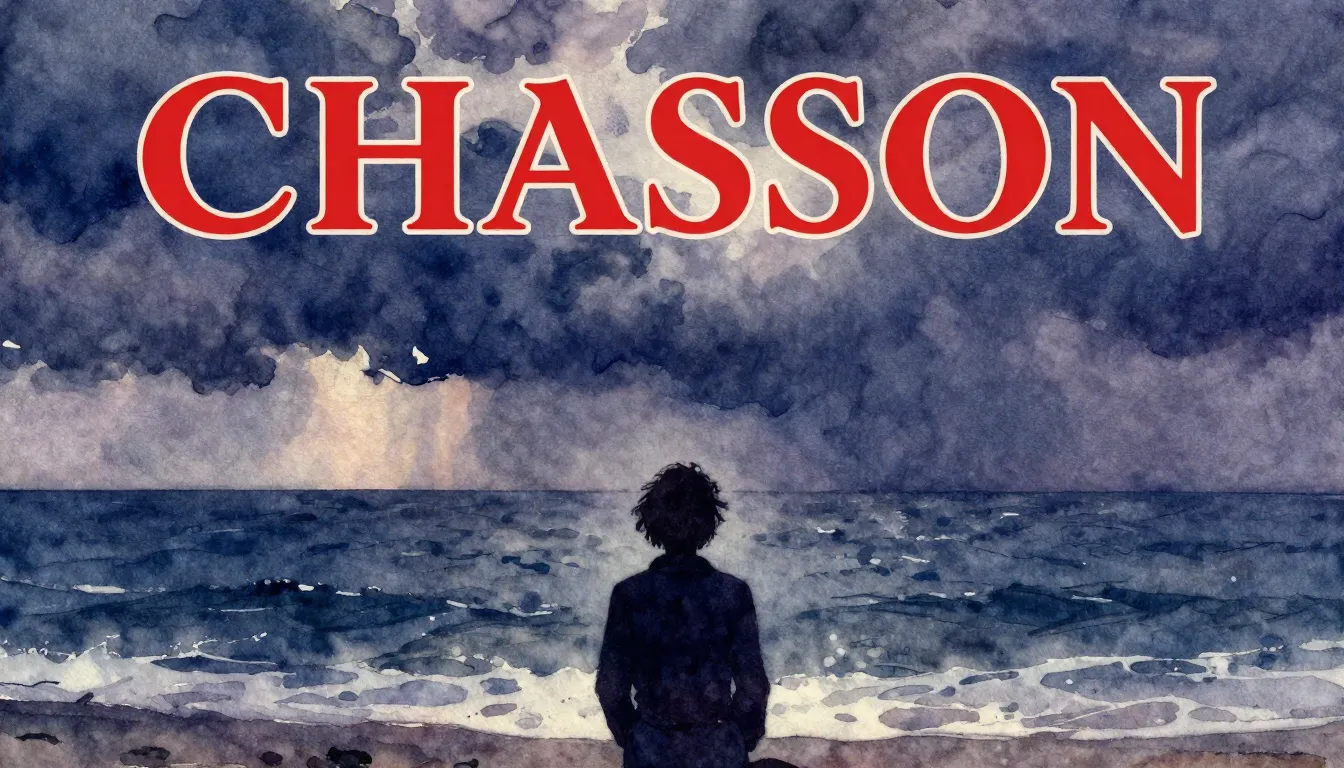 Vibrant watercolor style. Chanson album cover, melancholic, ...