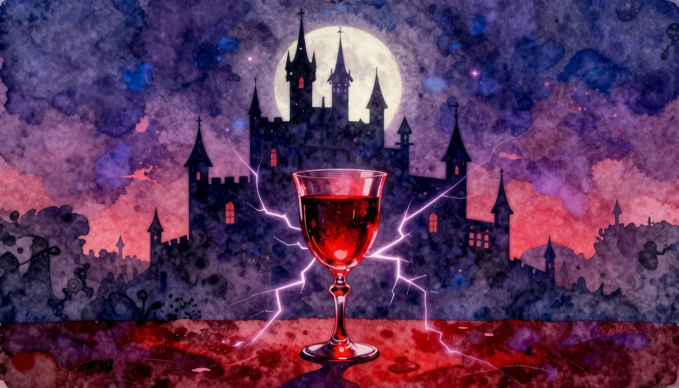 Vibrant watercolor style. Synthwave album cover for a dark s...
