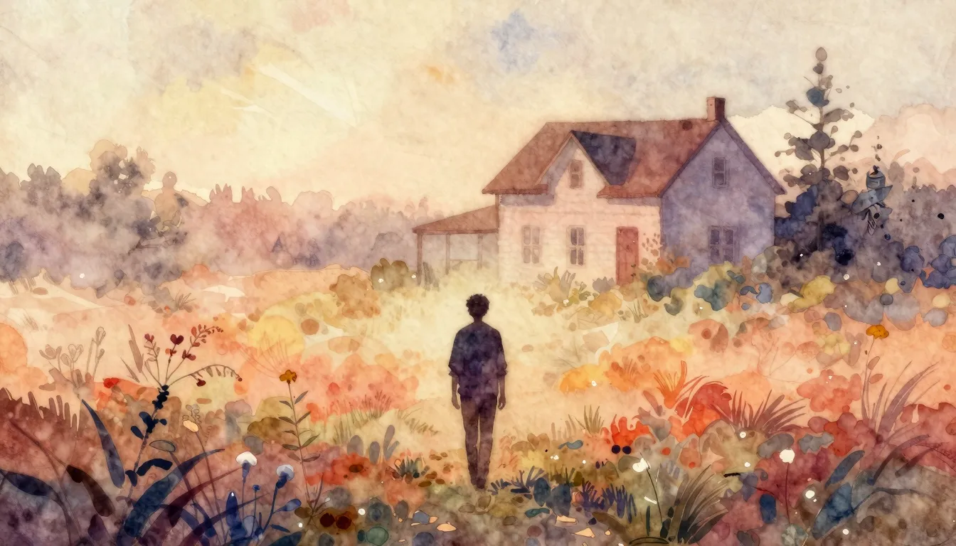 Vibrant watercolor style. A melancholic ballad album cover. ...
